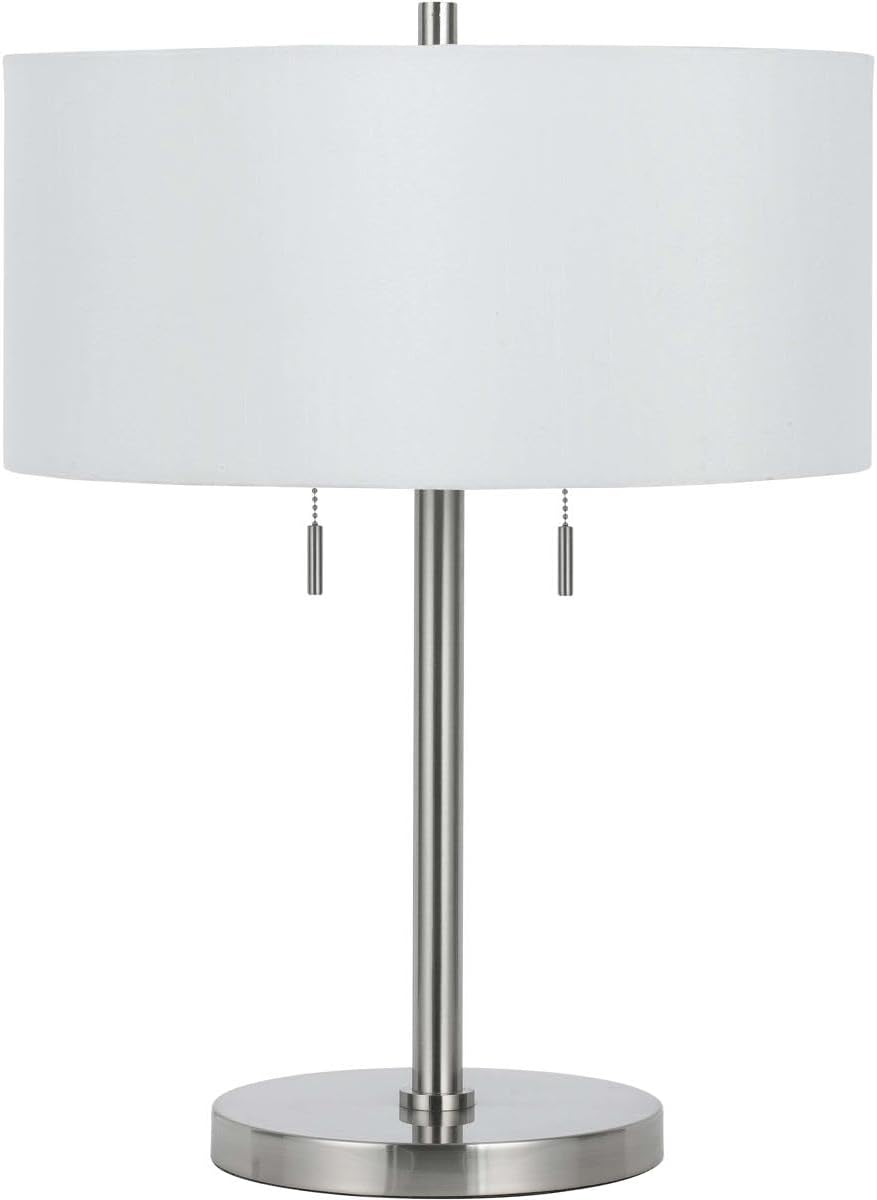 Cal Lighting BO-2450TB-BS Transitional Two Table Lamp Lighting Accessories, Silver