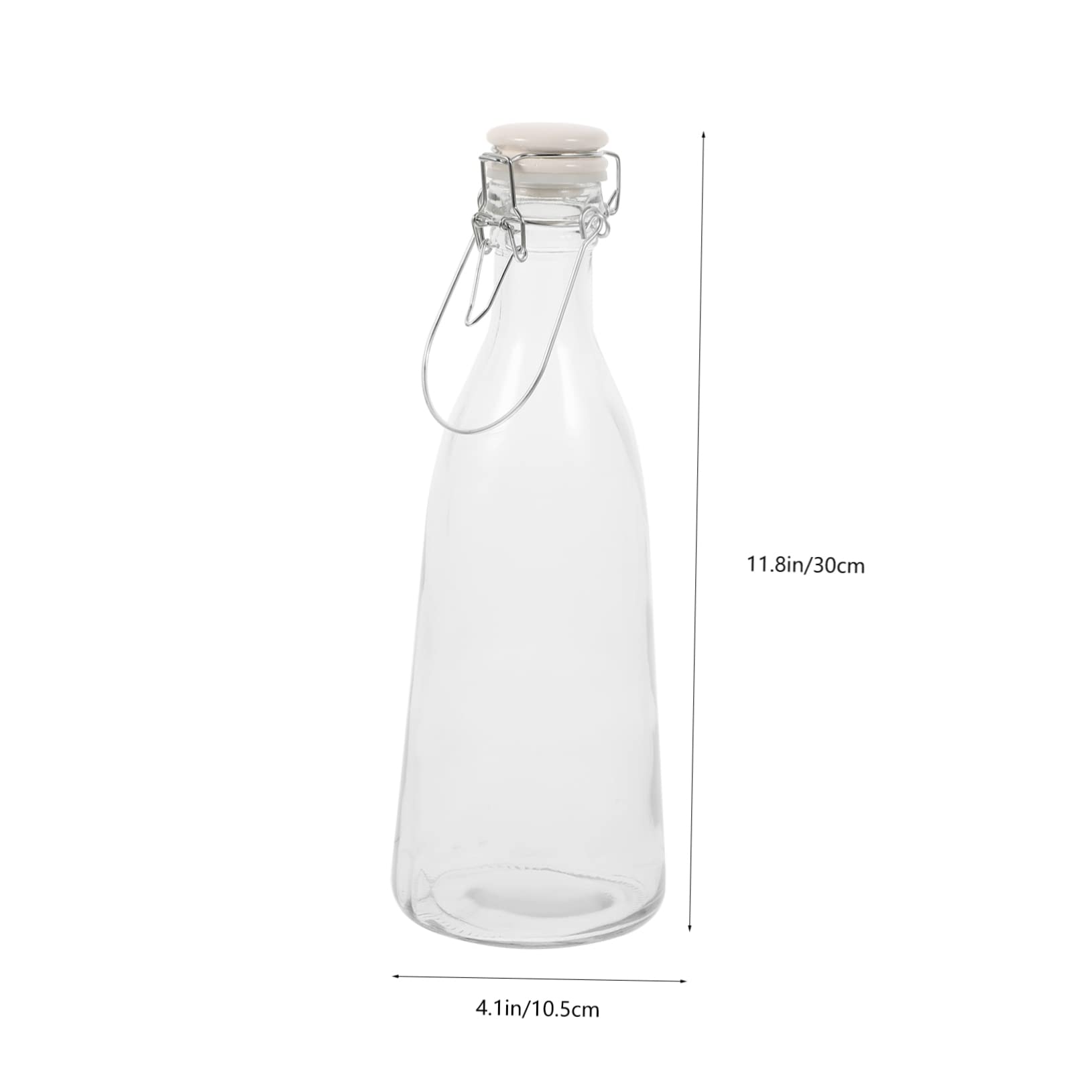 TOPPERFUN Auslaufsichere Glasflasche mit Schraubverschluss Elegante Haushaltsglasflasche aus Glas Versiegelung für Picknick und Desktop Dekoration