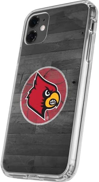 Skinit Clear Phone Case Compatible with iPhone 11 - Officially Licensed University of Louisville Cardinals Basketball Design