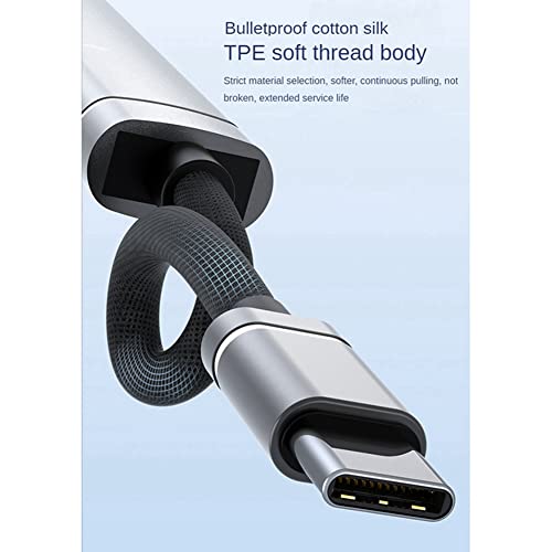 Naemriee USB-C Hub för Android & Laptop - PD Laddningsdocka, Silver