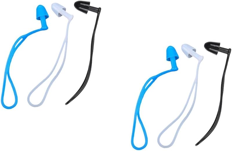 Balacoo 2sets Silicone Ear Plugs for Swimming Tyr Ear Plugs Noise Reduction Protection Case 3pairs*2