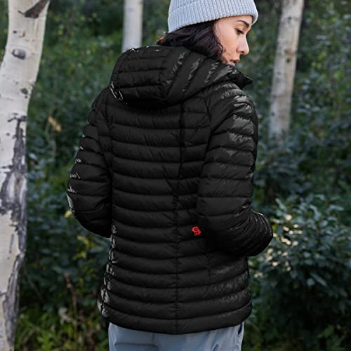 Mountain Hardwear Jaqueta com capuz Ghost Whisperer 2 - feminina preto/rosa solar - SMU, G, Preto/Ro