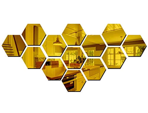 Image of Bikri kendra - wall Stickers (HexagonGold13), Acrylic Sticker for wall
