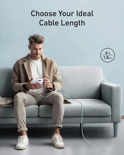 Anker USB A to USB C Cable, USB to USB C Flow Cord (6 ft, Blue) - image 6