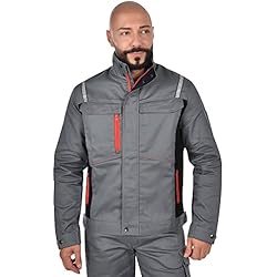 Chompas De Trabajo Para Hombres BWOLF RAPTOR 100% Algodón Chaqueta de Trabajo Hombre Gris/Azul Chaquetas de Trabajo de Algodón para Hombre, gris, XL