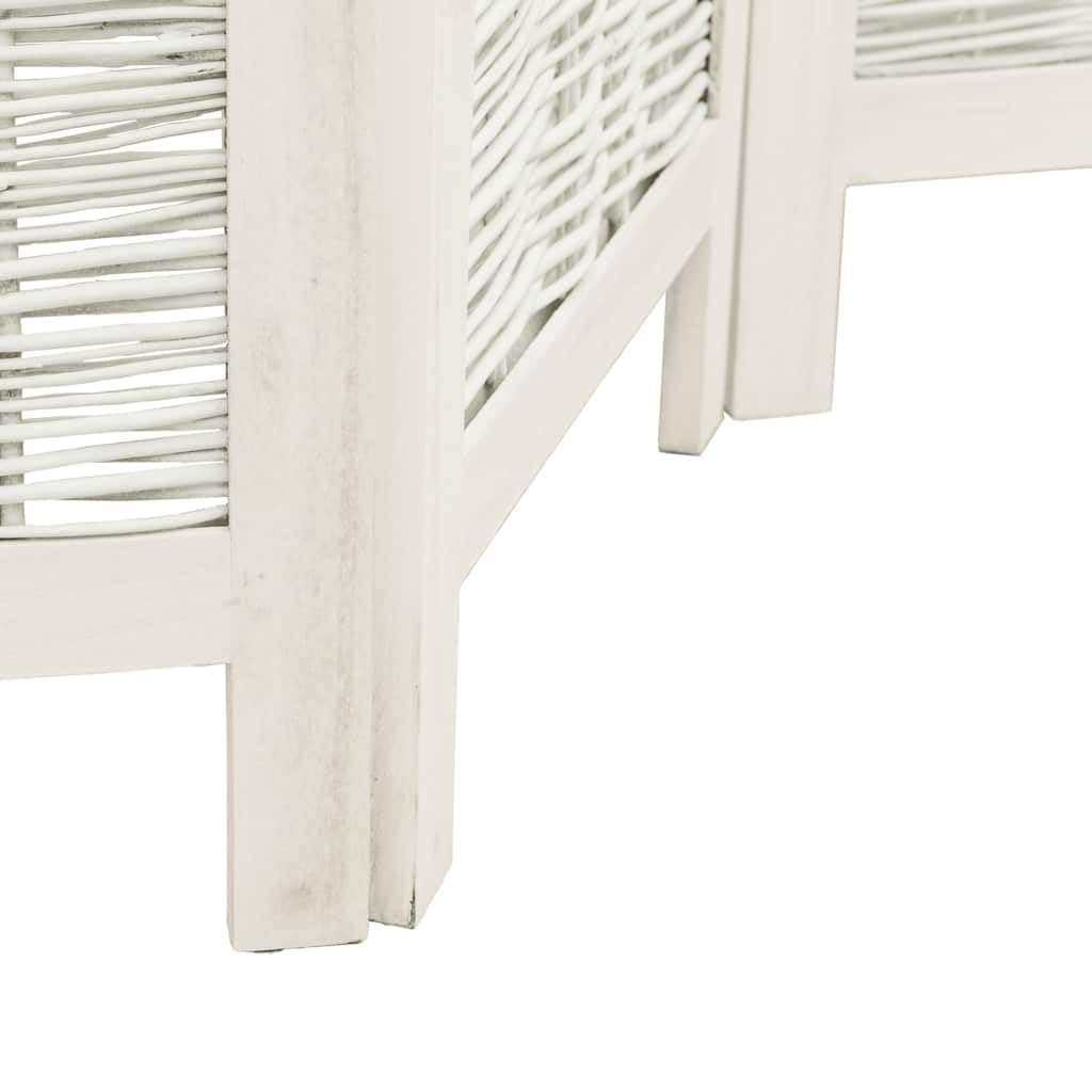Paravento Divisorio Ambienti 3 Pannelli in Legno Bianco