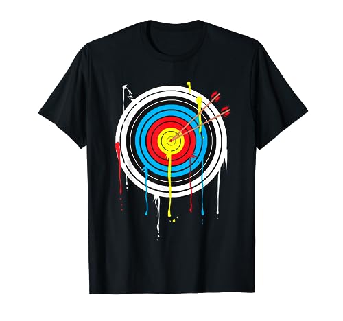 Zielscheibe mit Pfeilen und buntem Farbverlauf T-Shirt Zielscheibe mit Pfeilen und buntem Farbverlauf T-Shirt