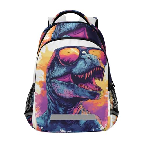 Tyrannosaurus Rex Dinosaur Backpack 3rd 4th 5th Grade School Bookbag Travel Laptop Daypack Bag for Boys Girls