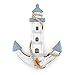 10"x7.6" Wooden Nautical Lighthouse Anchor Wall Hanging Ornament Plaque