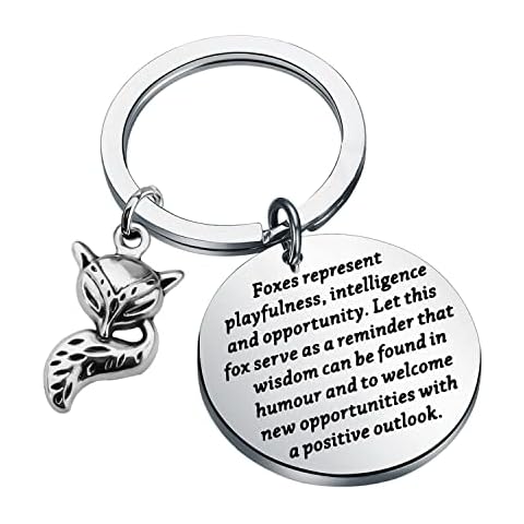 SEIRAA Fox Keychain Foxes Jewelry for Fox Lovers Let this Fox serve as a Reminder Fox Wish Gifts, Fox Keychain, Medium Cover