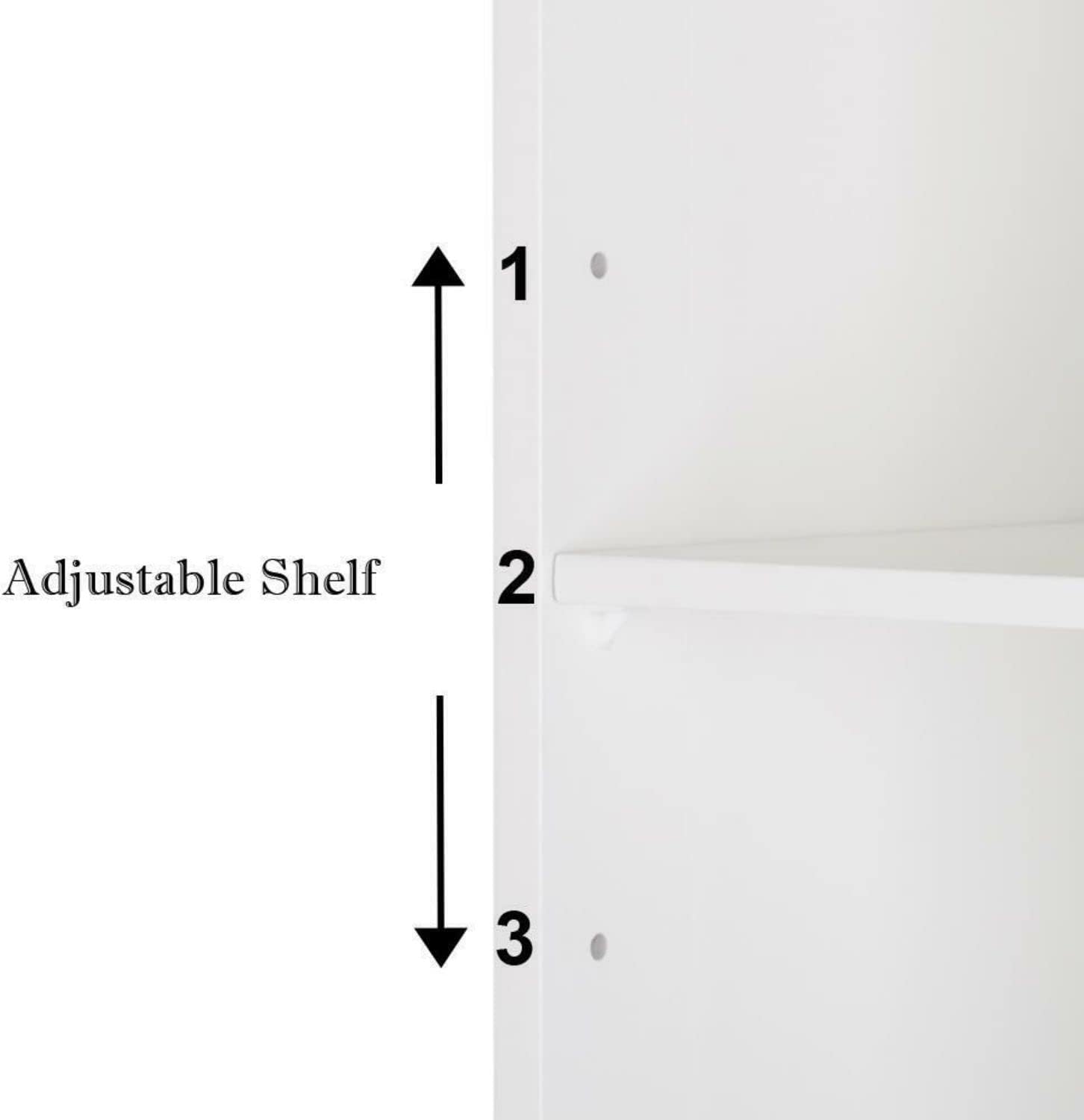 3 Tier Bathroom Wall Mount Medicine Cabinet w/Adjustable Shelves & Single Mirror