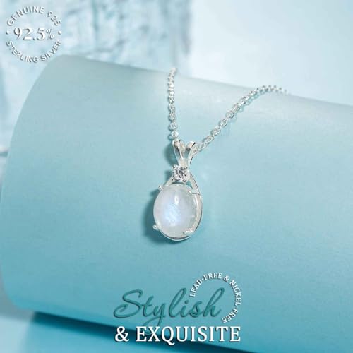 AnotherKiss New Beginnings Gifts Moonstone Necklace for Women, Sterling Silver Moonstone Jewelry, Divorce Gift, Healing Gift, New Job, Sobriety Gifts for Women2
