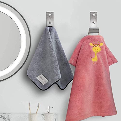 Ammaker Folding Wall Coat Hook,Adhesive Foldable Hooks 8 Pcs,Aluminum Alloy Heavy Duty Single Towel Hook, Hanging Jackets Headset Robe Clothes Hat （Silver） #TOP4