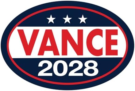 Oval Campaign Magnet, JD Vance 2028, Republican, GOP, MAGA, 6" x 4" Magnetic Bumper Sticker image 4