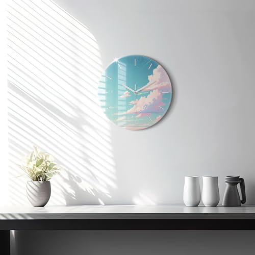 Horloge en verre de qualite superieure Wallfluent moderne