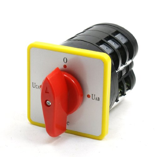 Aexit LW5D-16 YH3/3 Control electrical 500VAC 16A 12 Screw Terminals Changeover Cam Rotary Switch Red