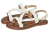 Sam Edelman Gigi Flower (Little Big Kid) Sandalia para niña, Blanco, 1 Little Kid