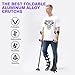 Forearm Crutches (One Pair) for Adults, Folding Forearm Crutches Adults Lightweight Height-Adjustable, Open Cuff, Aluminium with Rubber Ergonomic Handles