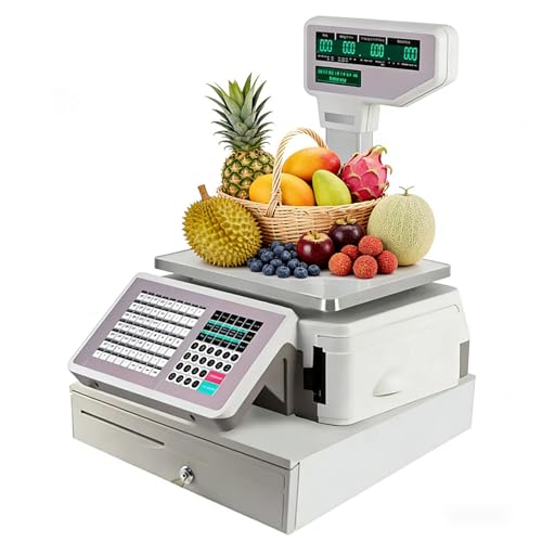 Báscula Comercial Digital 30kg con Impresora y Doble Pantalla miniatura 1