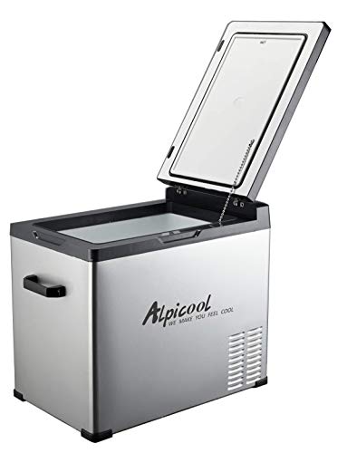 Alpicool C50 Portable Refrigerator 53 Quart Car Fridge Freezer for Travel, Outdoor -12/24V DC(Black and Silver) - Thumbnail 4