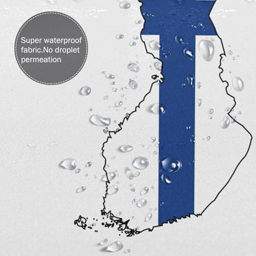 Rideau de douche Finlande 183x183 cm en polyester imperméable - 7