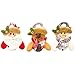 BESPORTBLE 3Pcs Natale Jingle Bells con Peluche Babbo Natale Pupazzo di Neve Renna Bambola Albero Ornamento Appeso per Natale Festa di Festa Decor