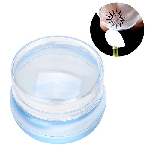 Clear Silicone Nail Art Stamper Set, Soft Silicone Nail Art Stamper Seal Silicone Head Transfer Stamper With Scraper, Transparent Cap Stamping Tools For Diy Nail Art Manicure #TOP4