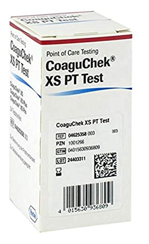 Roche 4625358019 CoaguChek XS PT Test Strip, Pack of 24