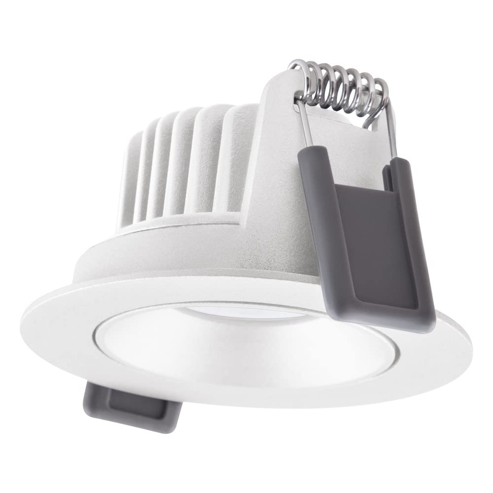 Ledvance Foco LED Adjust Aluminium Blanco 8W 640lm 36D - 927 Luz muy Cálida | Recorte 68mm - IP20 - Mejor reproducción de color - Regulable