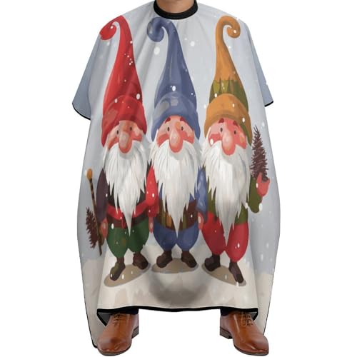 Capa de Corte de Pelo Navidad con Duendes para Adultos miniatura 1
