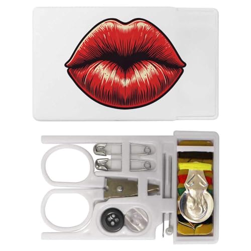 'Red Lips Kiss' Mini Travel Sewing Kit (SE00038223)