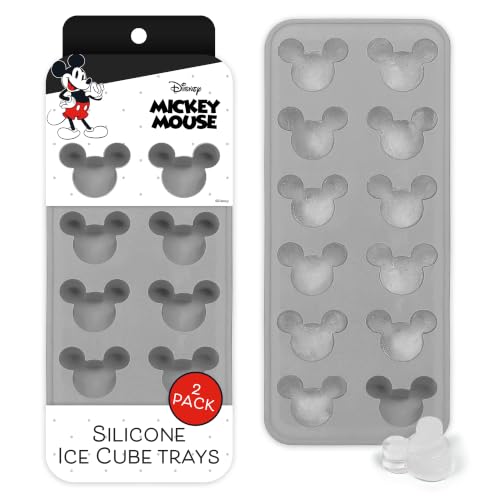 Image of Disney Mickey Silicone Ice Cube Tray, 2-Pack 5 inchx12.5 inch, BPA-Free