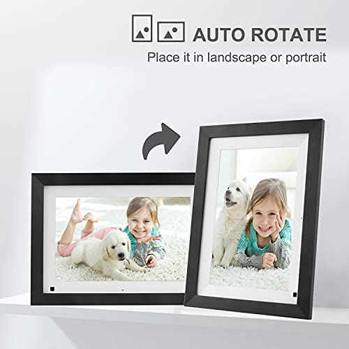 Bsimb Wifi Digital Picture Frame With Wood Effect, 16Gb Electronic Photo Frame 10.1 Inch Hd Ips Touch Screen Display, Instantly Share Photos/Videos Via App Email, Auto-Rotate, Gift For Grandparents #TOP5