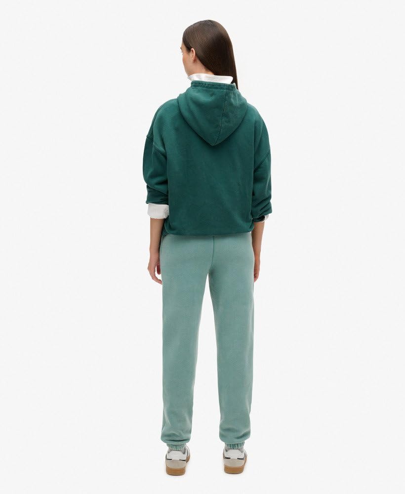 Superdry Damskie spodnie do biegania Essential ze ściągaczami i logo
