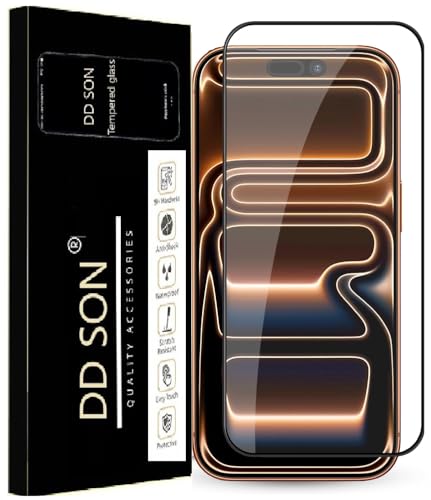 DD SON Military-Grade Tempered Glass Screen Protector Compatible for iPhone 17 Pro 5G (6.3 Inch) with Edge to Edge Coverage - Case Friendly, Anti-scratch and Bubble free installation kit (iPhone 17 Pro 5G)