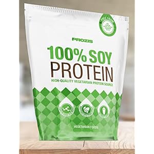 Prozis 100% Soy Protein 900 gr – pure proteine soia , vari gusti a scelta (cioccolato)