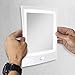 Zadro Rechargeable Led Lighted Fogless Shower Shaving Mirror, White, 1 Count (ZWTAR20W)