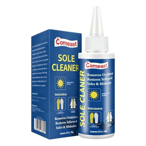 comeast Sneaker Sole Oxidation Remover & Restoration Solution Icy Sole & Rubber Sole Revive Sole Revive Sauce for Yellowed Soles Sunlight Activated Shoe Sole Whitener 2.8 fl oz