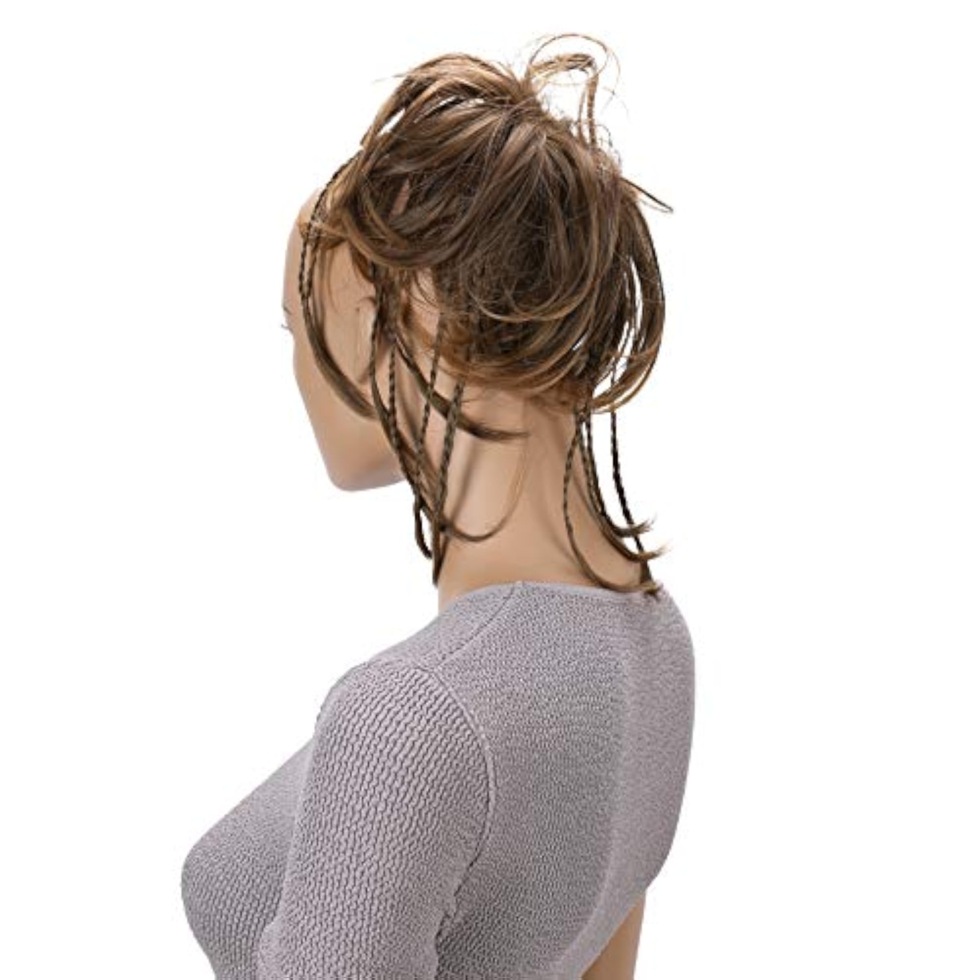 Brown Mix Rubber Scrunchie for Wavy Messy Bun
