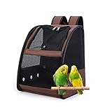🐦Transpirable: Los orificios de ventilación de malla en los cuatro lados de la mochila crean una convección de aire en la parte superior, frontal, izquierda y derecha, por lo que su mascota no tendrá miedo de sofocarse incluso en el calor del verano.