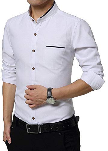 Top 10 Best White Shirt for Men under 500: Exclusive Collection 9 White Shirt for men with black buttons