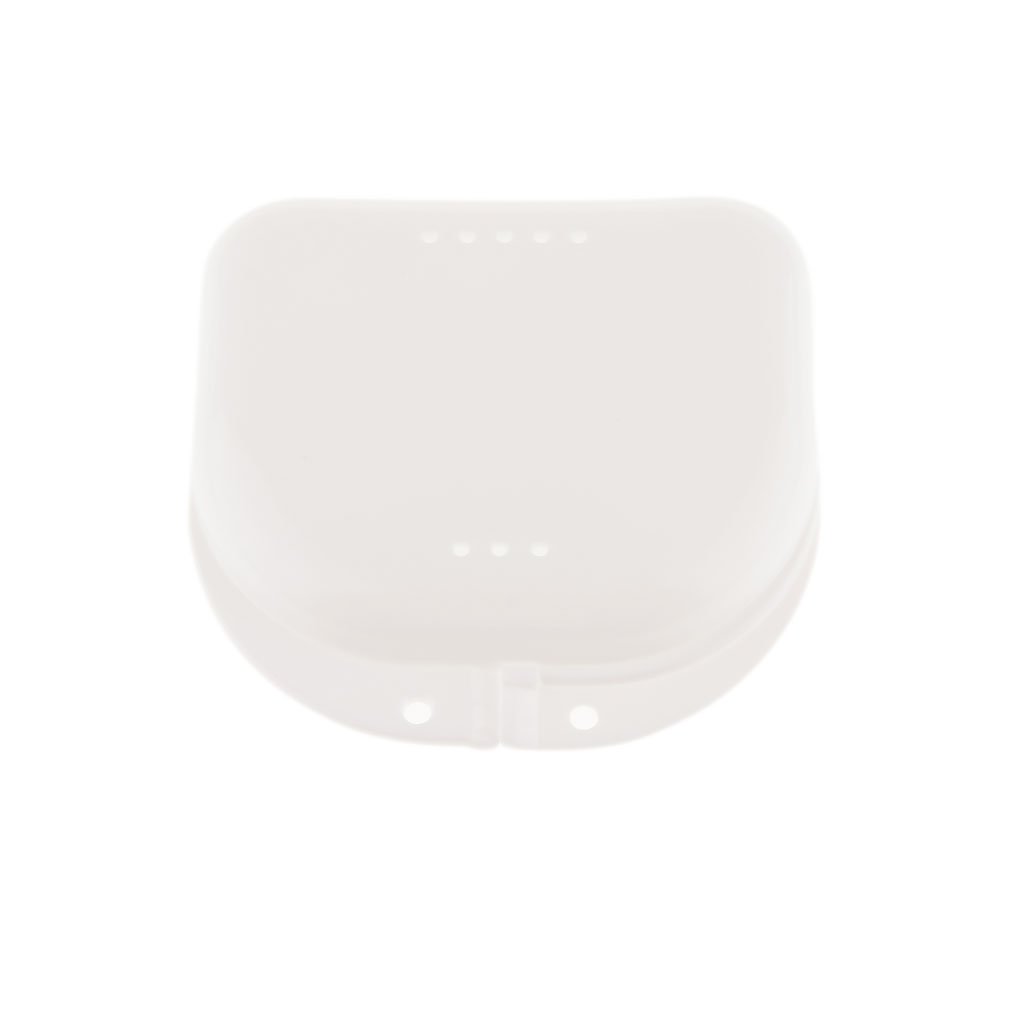 Ventilate Dentures Retainer Mouthguard Brace False Teeth Storage Box - White/ Green/ Blue/ Pink/ Purple - white-picture-21