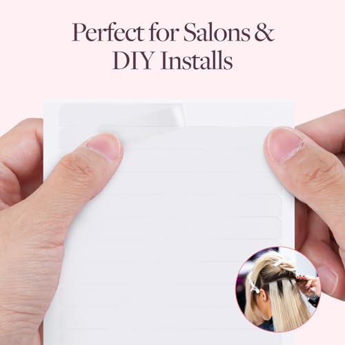 Image of GOO GOO Single Sided Wide Hair Extension Tape, 72 Pieces, 3.2 * 0.3inch, Easy to Apply & Remove, Adhesive Replacement Tabs