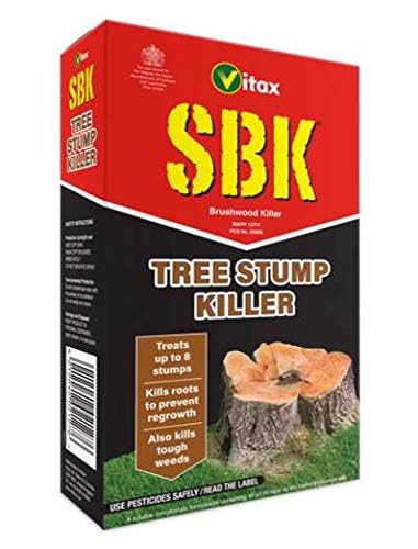 SBK Tree Stump Killer 250ml – Kills Roots & Stubborn Stumps, Fast-Acting Systemic Root Killer, Treats Up to 8 Stumps, Powerful & Easy To Use Formula