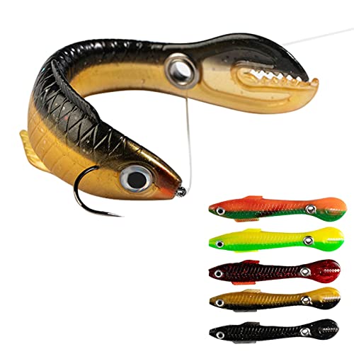 thoran Leurre de pêche bionique Souple - Leurre de pêche Doux Bionic Loach,Leurres Souples de pêche bionique réalistes Qui rebondissent, leurres de Natation de pêche bionique à Naufrage Lent Cover