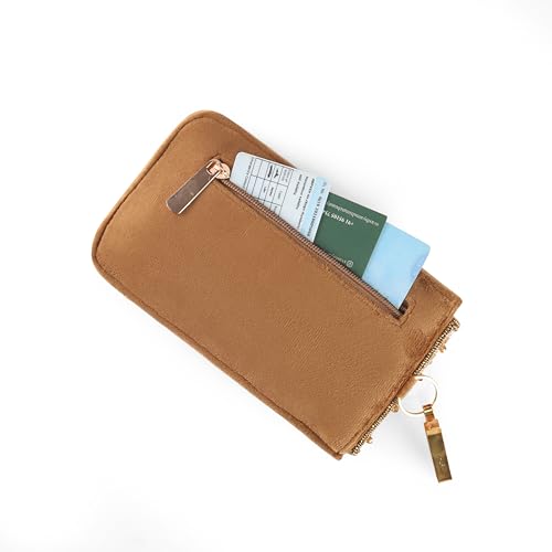 Image of J I ACCESSORIES Velvet Saree Clutch Mobile Pouch Waist Clip Ladies Purse Gift For Women