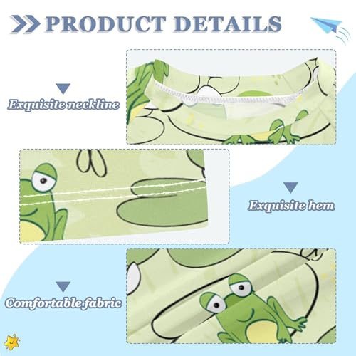 Sweet Frogs and Dragonflies Kids Bathing Suits Girls Sun Protection Swimwear Beach Tops 3T3