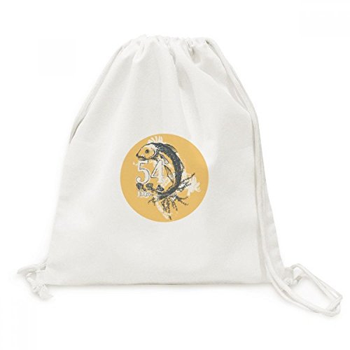 Sac de voyage à cordon et motif poisson pour vos sorties nature