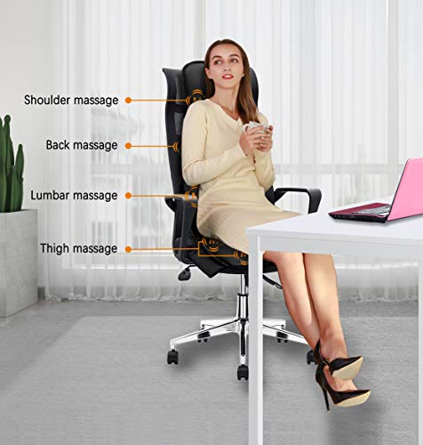 Five S Fs8816 Massage Seat Cushion, Massager With Heat, 10 Massage Nodes For Neck, Shoulders, Back/Lumbar, Thighs For Home, Office (Black) #TOP2