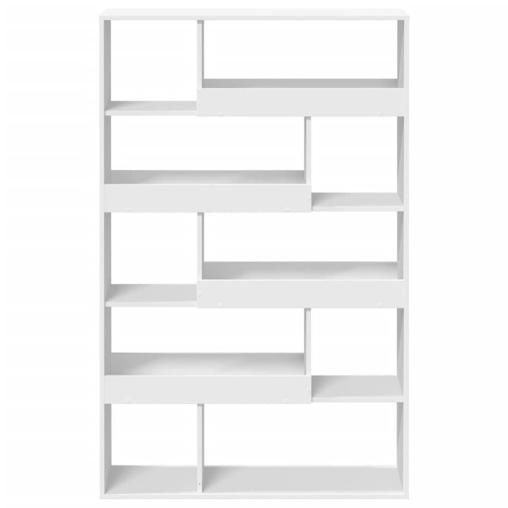 Divisorio bianco, 100 x 33 x 156,5 cm, libreria con 10 scomparti